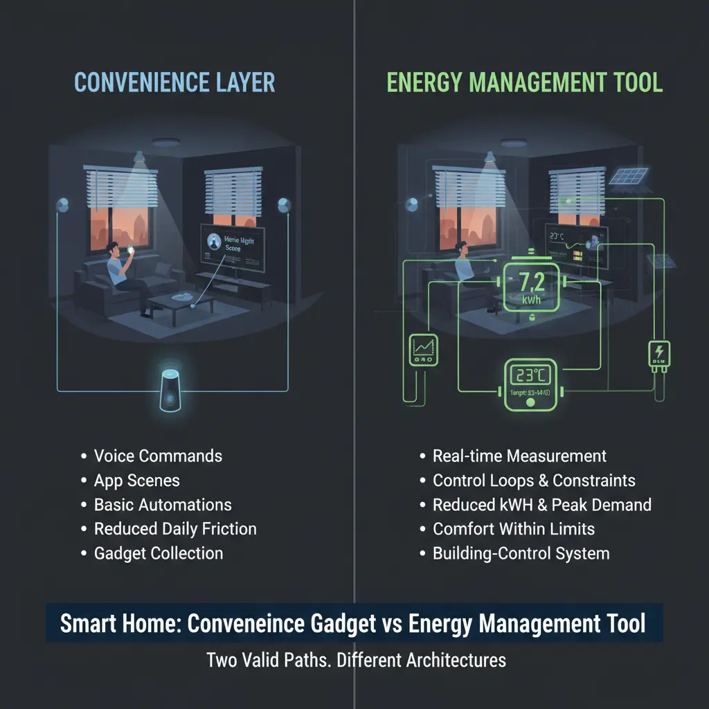 Smart Home has 2 forms as energy control and as tool for our easines